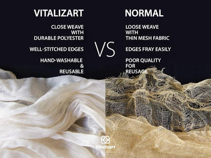 Vitalizart Cheesecloth Table Runner - 10ft Boho Rustic Light Nude for Weddings & Fall Decor | 120 Inches