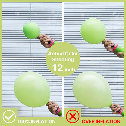 PartyWoo Lime Green Balloons - 101pcs 12 Inch Latex Helium Balloons for Graduation & Birthday Decor