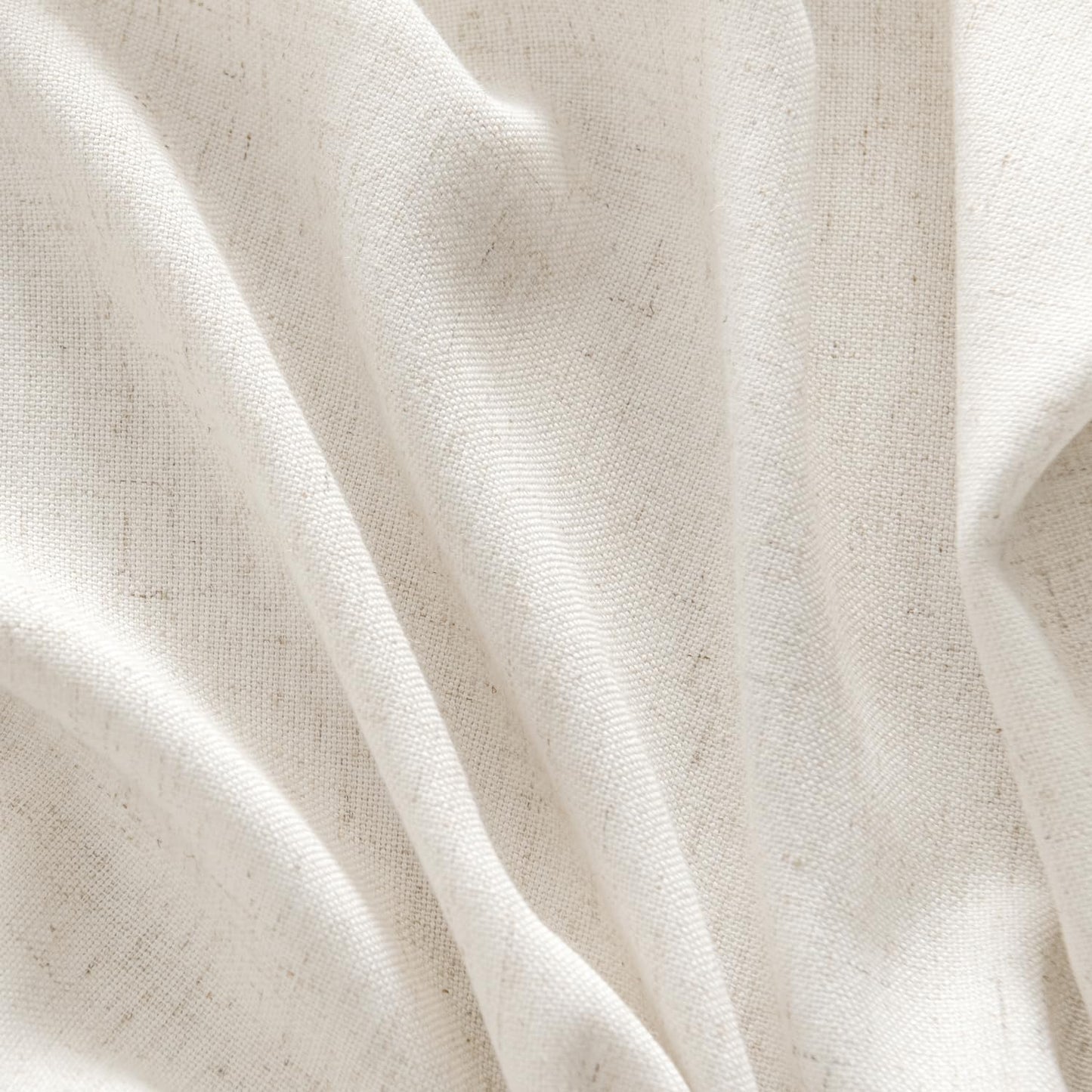 MIULEE Privacy Linen Curtains - Light Filtering Semi-Sheer Drapes | 2 Panels, 52 x 84 Inches, Natural White