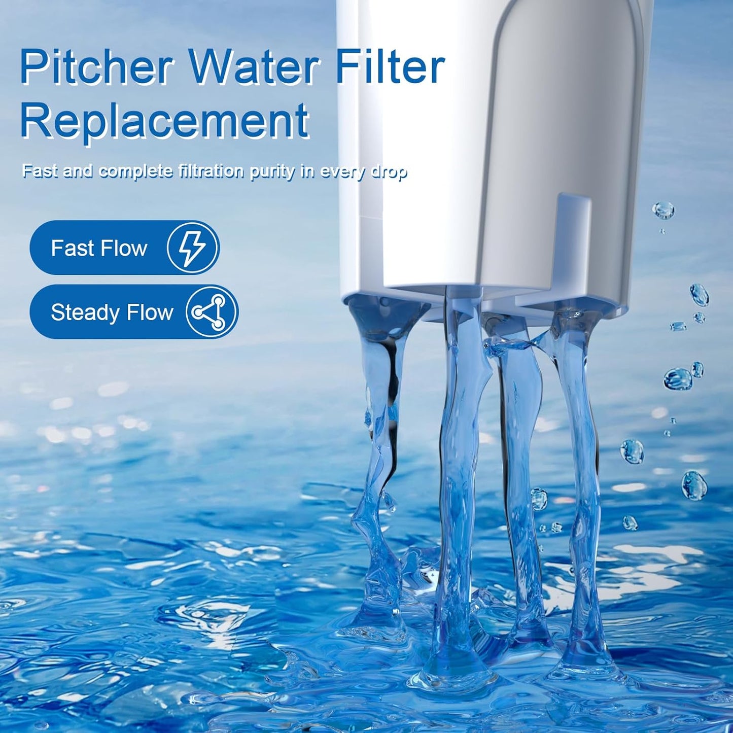 Brita Water Filter Replacement - Reduces Chlorine & Bad Taste | Lasts 2 Months, 3 Filters Included