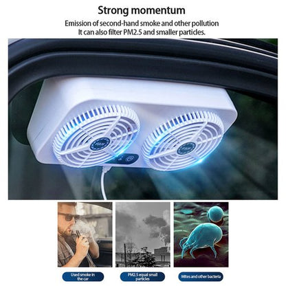 Yuecoom 2.4v 5w Usb Charging Air Vent Exhaust Small Window Fan, 3 Levels Adjustable Window Fans with Exhaust Intake Install to Door Glass(equip Motor)