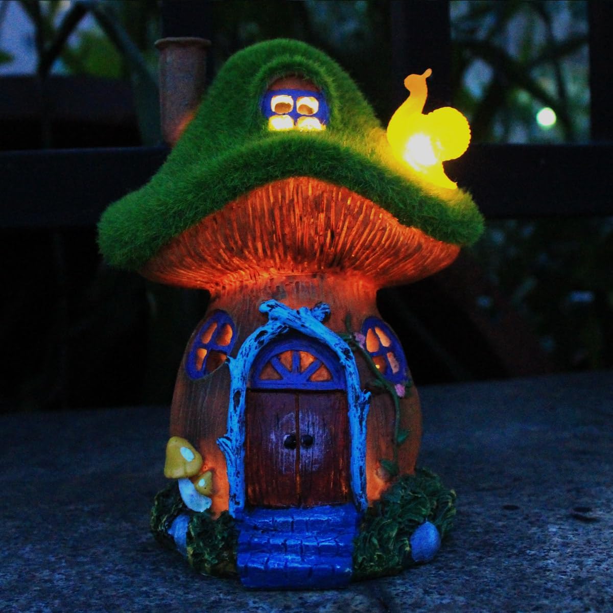 Mushroom Garden Statues - Solar Powered Fairy House Figurine for Outdoor Decor | Perfect Gift for Women, Moms, and Grandmas