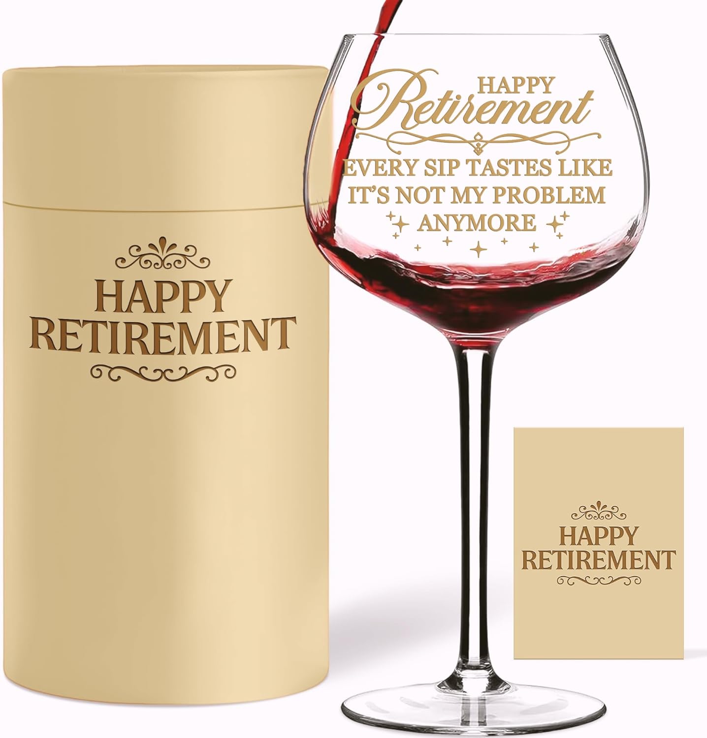 Retirement Gifts for Men Women 2026 - Retirement Wine Glass 16 Oz Gift for Men Woman - Mens Retirement Gifts, Farewell Goodbye Gifts, Retired Gifts for Coworkers Men Women Boss Teacher Friend Dad