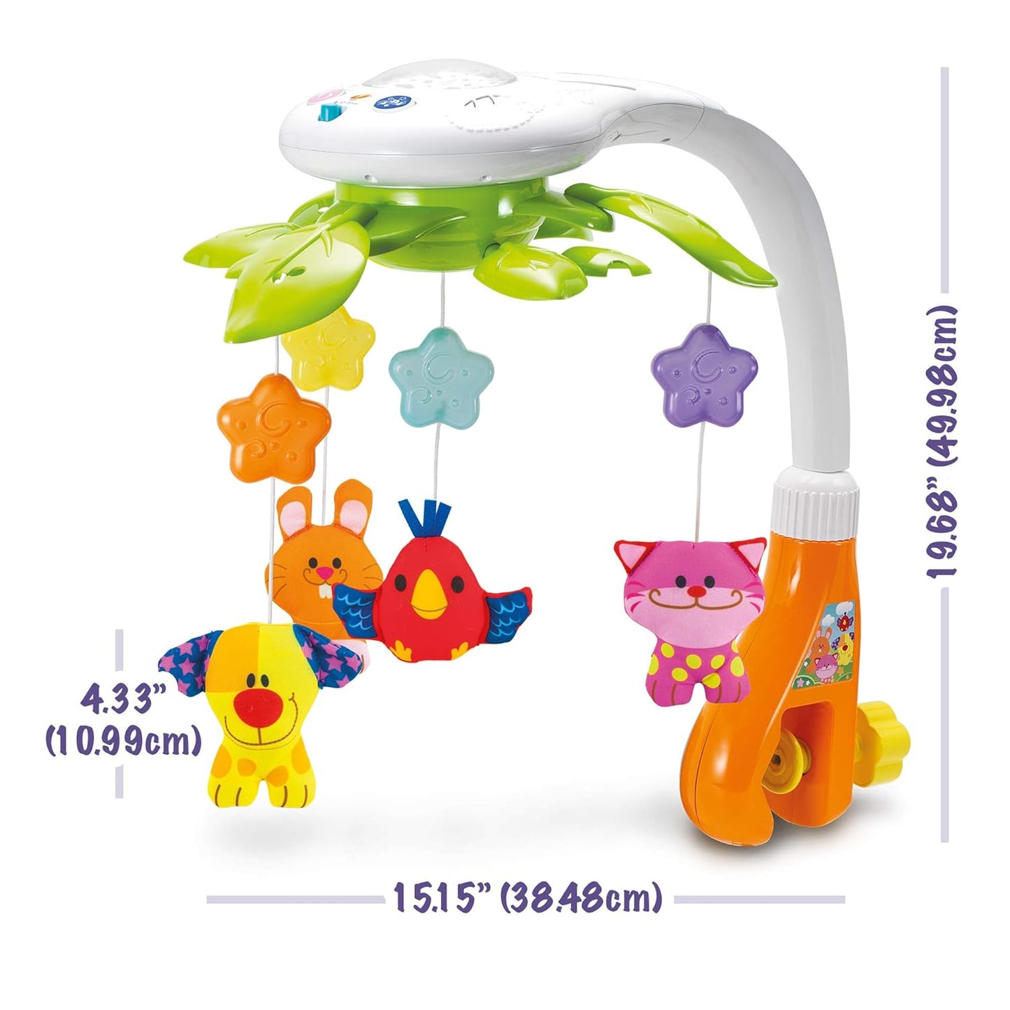 Skiennix Baby Crib Mobile - Musical Rotating Mobile with Star Projector & Calming Lullabies for Newborns