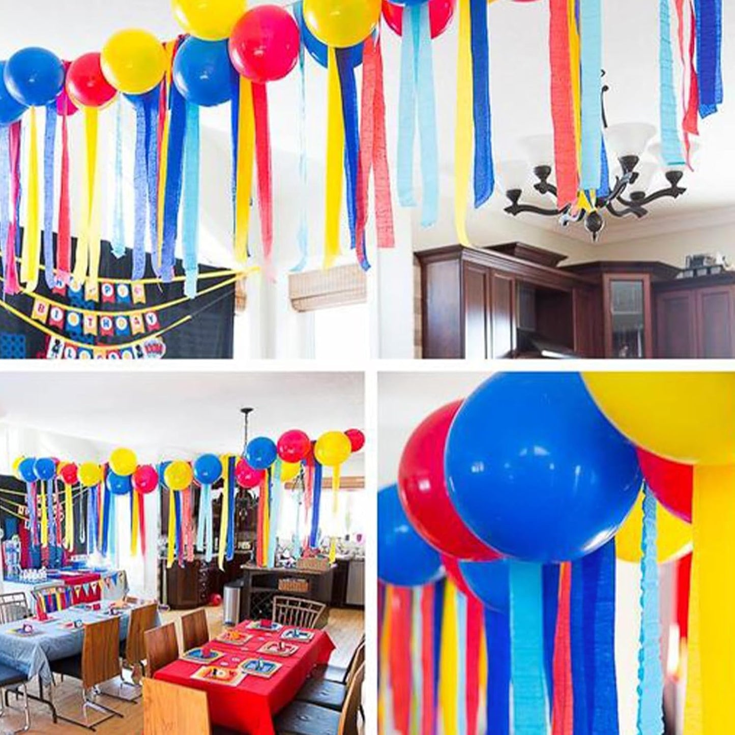 PartyWoo 100 Pcs 12-Inch Red, Yellow & Blue Latex Balloons - Perfect for Baby Showers & Birthday Celebrations