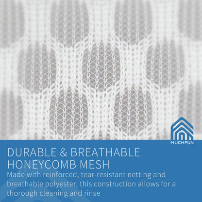 Muchfun Bra Wash Bags - 3Pcs Honeycomb Mesh Laundry Bags for Delicates & Lingerie | 8 x 8 x 8 Inches
