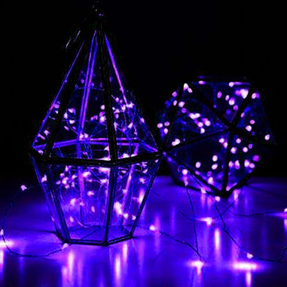 VOOKRY 30 LED Fairy Lights - 10 ft Purple Battery Operated Waterproof String Lights for Weddings & Parties