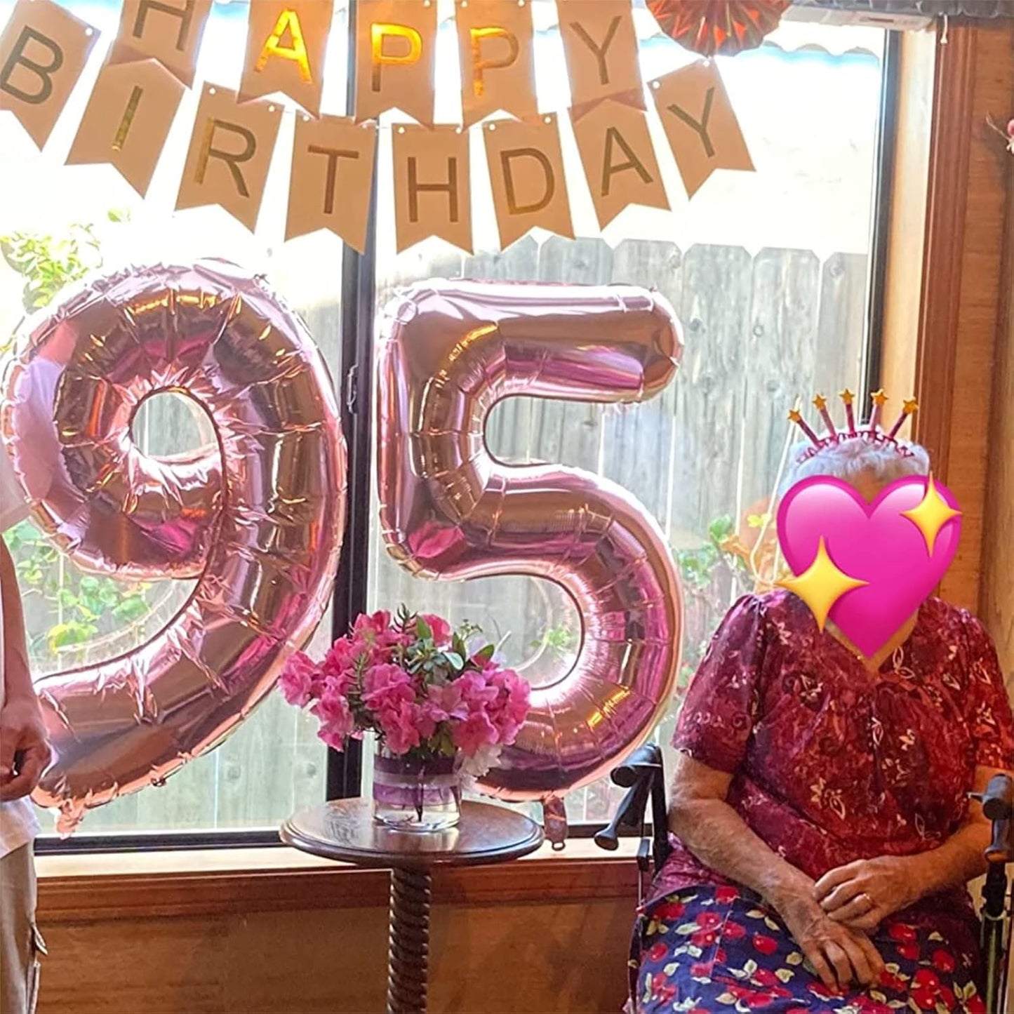 Regine Switzerland 40 Inch Rose Gold Number 5 Balloons - Self-Inflating Foil Mylar for Birthday Celebrations