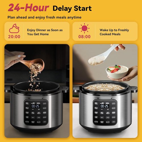 Instant Pot | 6 Quart Electric Pressure Cooker - Non-Stick Pot with 12 Preset Functions & Touchscreen