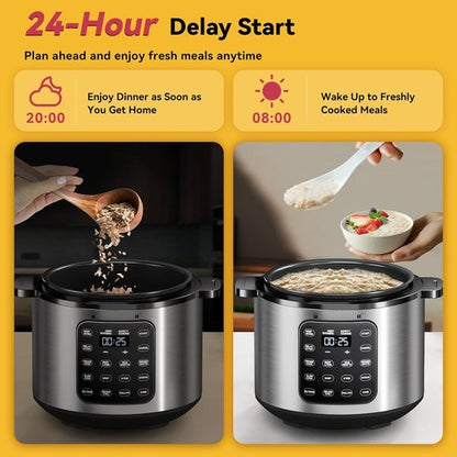 Instant Pot | 6 Quart Electric Pressure Cooker - Non-Stick Pot with 12 Preset Functions & Touchscreen