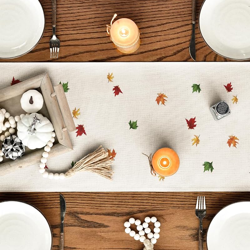 Beige 13 x 48 Inch Table Runner - Artoid Mode 210 GSM Polyester