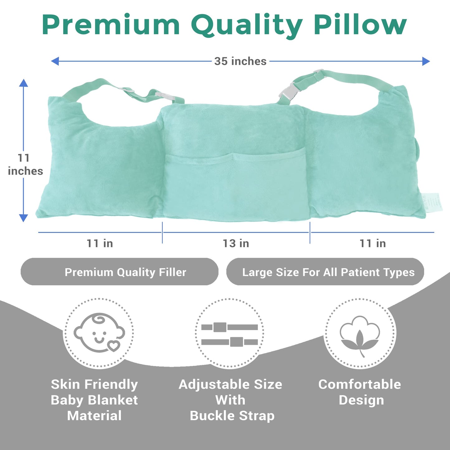 Zomaple Mastectomy Pillow - Post Surgery Pillow, Mastectomy Recovery Must Haves, Breast for After Heart Surgery, Reduction & Augmentation Patients Sleeping, Recovery Seatbelt Protection-Surgery Gift