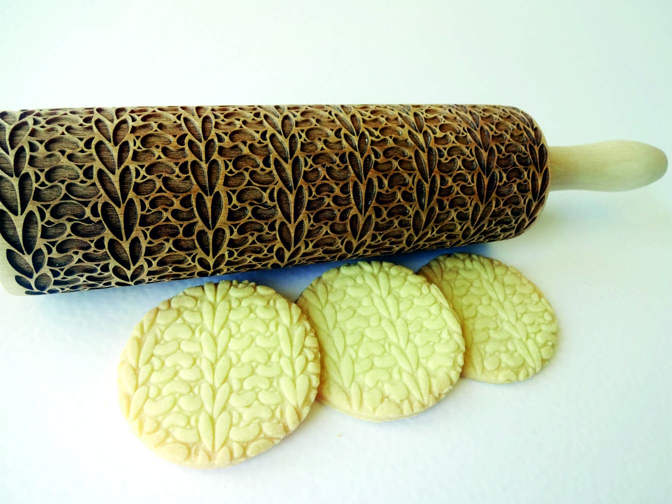 KNITTING PATTERN Embossing Rolling Pin Laser engraved rolling pin Gift for pottery and cookies by Algis Crafts