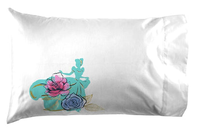 Princess Cinderella 4-Piece Queen Sheet Set - Ultra-Soft Blue Bedding with Fitted & Flat Sheets + Pillowcases (Variation: Blue - Princess Cinderella+4 Piece Queen)