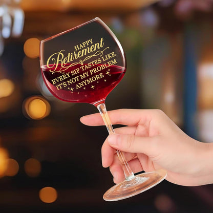 Retirement Gifts for Men Women 2026 - Retirement Wine Glass 16 Oz Gift for Men Woman - Mens Retirement Gifts, Farewell Goodbye Gifts, Retired Gifts for Coworkers Men Women Boss Teacher Friend Dad