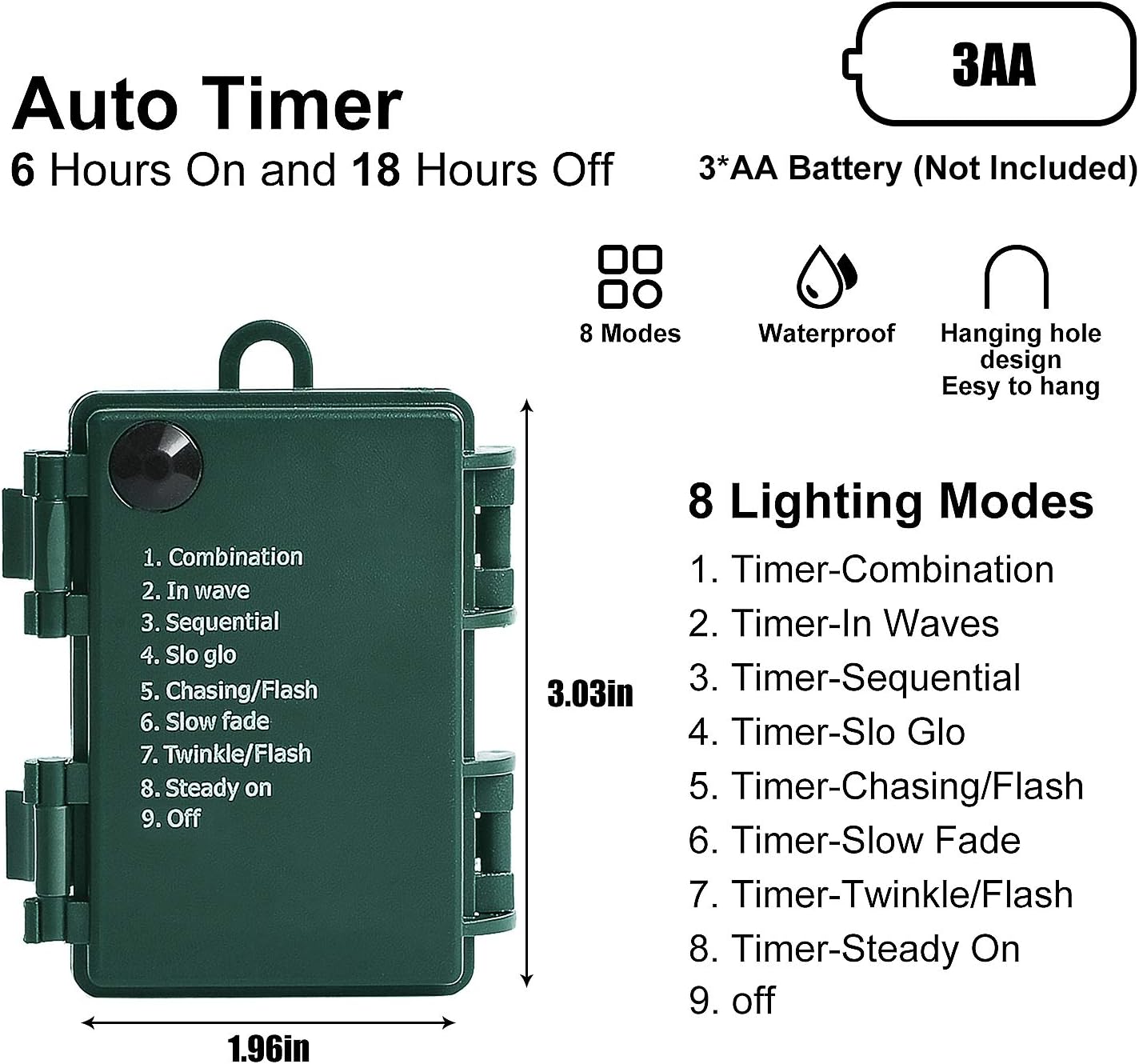 Starry Lights Battery Operated - 18FT with 50 Warm White Micro LEDs | Waterproof for Christmas & Weddings
