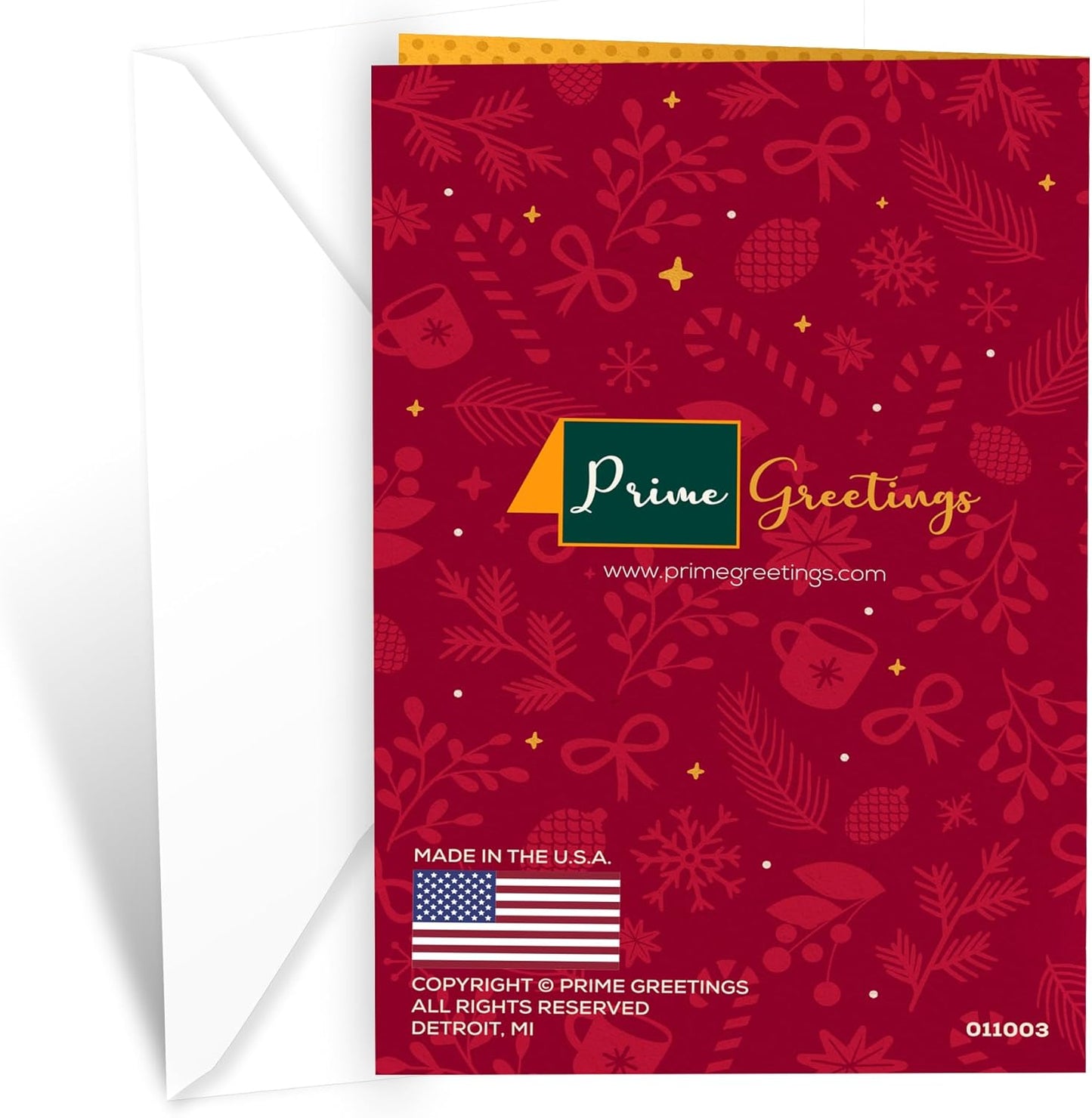 Prime Greetings Christmas Card for Sister and Brother-in-Law - Eco-Friendly, Thick Card Stock, 5in x 7.75in
