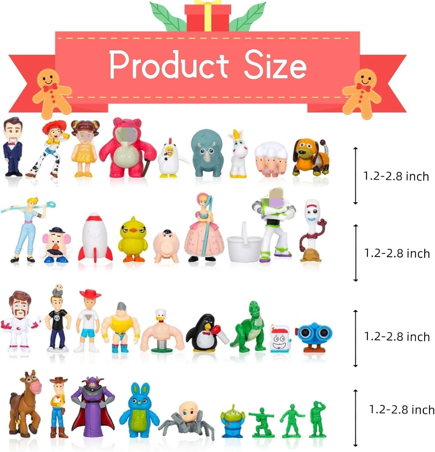 NLIEOPDA Anime Figurines Set - 36-Pack Woody & Buzz Lightyear PVC Collectibles