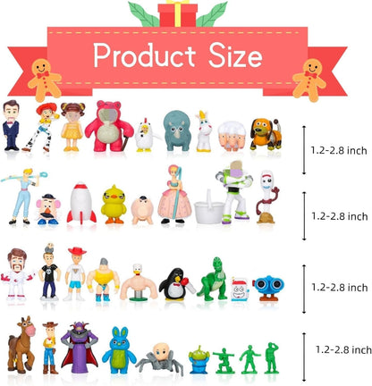 NLIEOPDA Anime Figurines Set - 36-Pack Woody & Buzz Lightyear PVC Collectibles