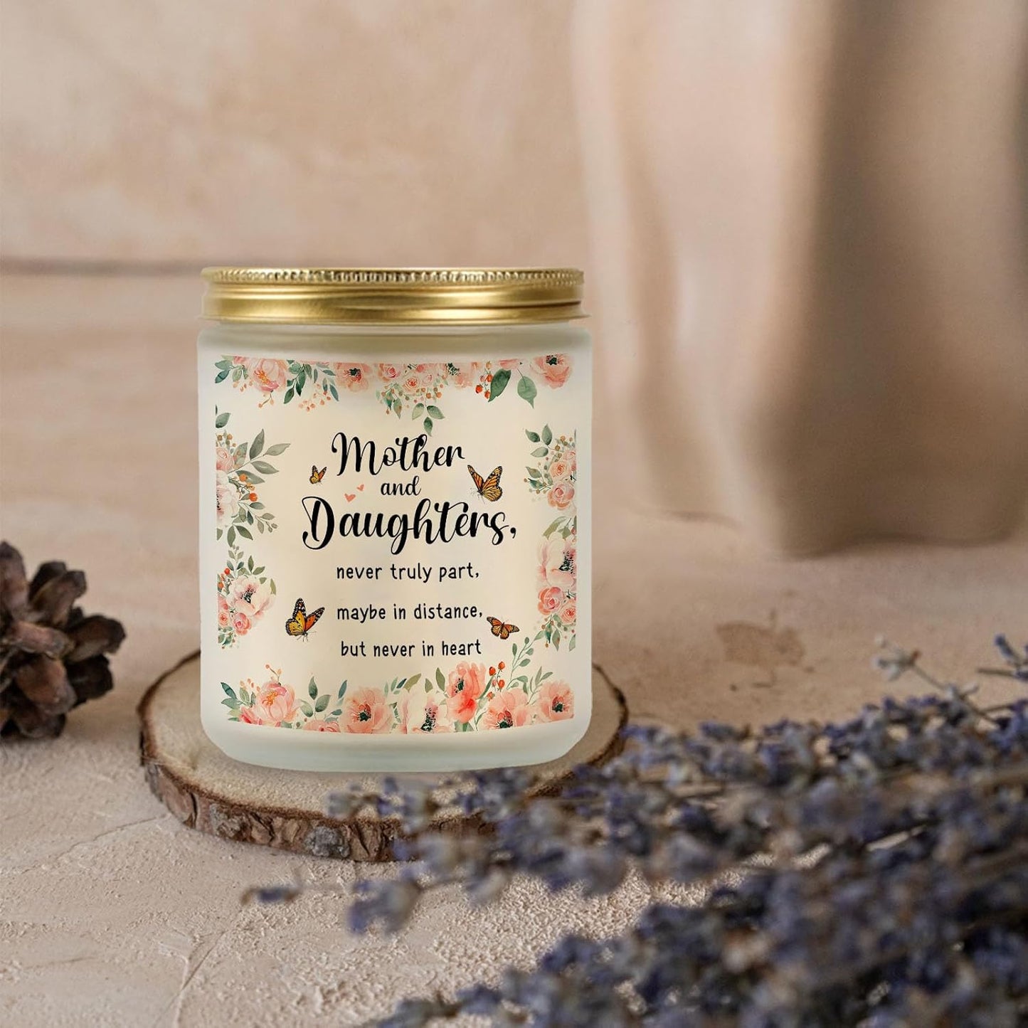 Regine Switzerland | Mom Gifts Candle - Heartfelt "Never Truly Apart" Design | Perfect for Daughters
