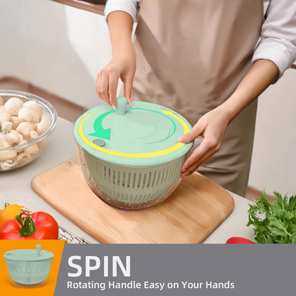 Salad Spinner by [Brand Name] - 5.3Qt Large Lettuce and Fruit Washer with Strainer