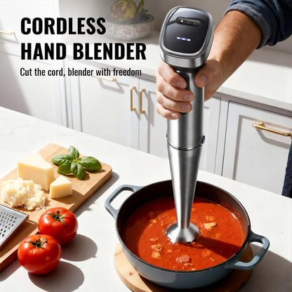 Skiennix Cordless Immersion Blender - Portable Handheld Mixer with Adjustable Speed for Smoothies & Soups