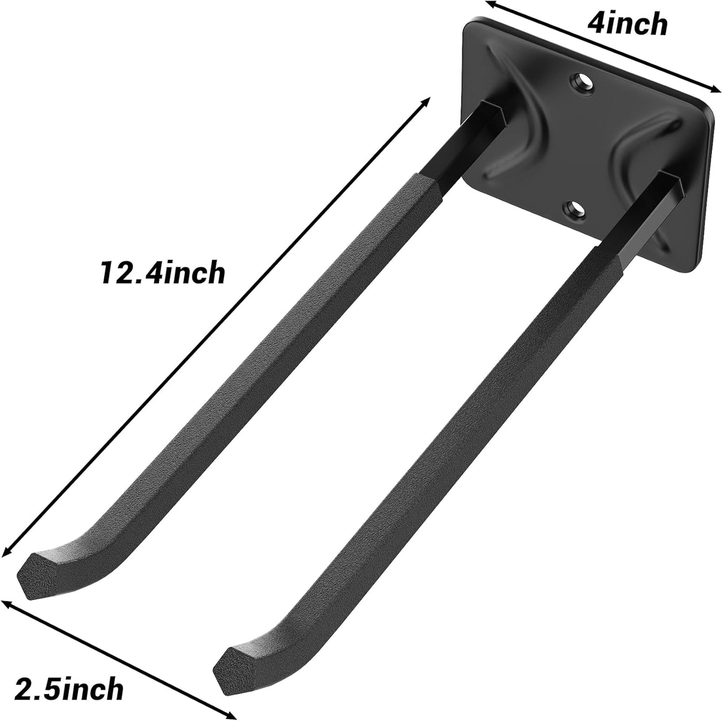 Ultrawall Heavy Duty Garage Storage Hooks - 12.4 Inch Wall Mount Tool Organizer | 4 Pack for Tires, Ladders & More