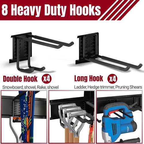 99 Garage Tool Organizer - Heavy Duty Wall Mount Storage Rack for Tools | 28 Pack, 1000 lbs Capacity