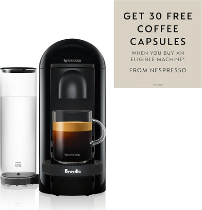 Breville Nespresso Vertuo Plus Coffee & Espresso Maker - Sleek Ink Black Design