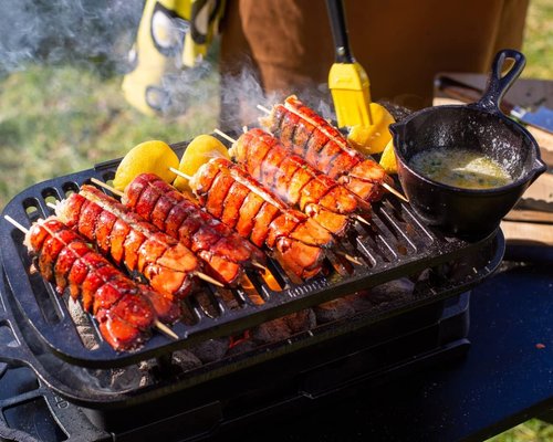 Lodge Cast Iron Grill - Durable Sportsman's Pro Design for Perfect Outdoor Cooking