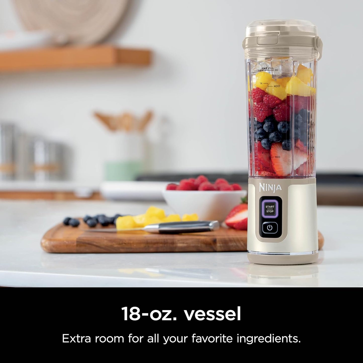 Ninja Blast Portable Blender - Cordless 18oz Personal Blender for Smoothies & Shakes | BPA Free, USB-C Rechargeable, Leakproof Lid
