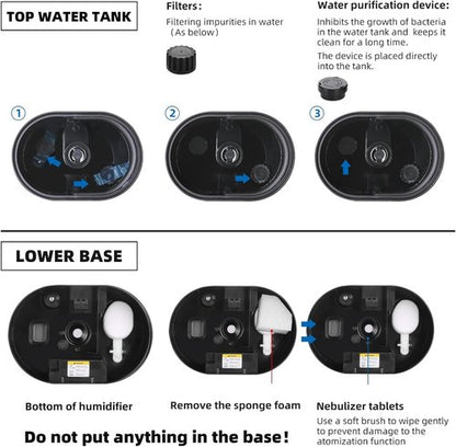 6L Humidifiers for Bedroom Large Room Home,Cool and Warm Humidifier for Baby and Plants Hot Mist Top Fill Desk Humidifier Oil Diffuser,Quiet,Auto Mode,360°Nozzle-Midnight Black(2026 Upgraded)