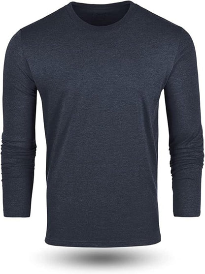 Fresh Clean Threads Men's Long Sleeve T-Shirt - Soft Pre-Shrunk Cotton Blend Classic Tee
