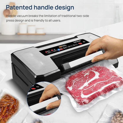 Vakumar Vacuum Sealer Machine - 90Kpa Food Preservation with Dry/Moist Modes & Built-In Cutter | Starter Kit Included