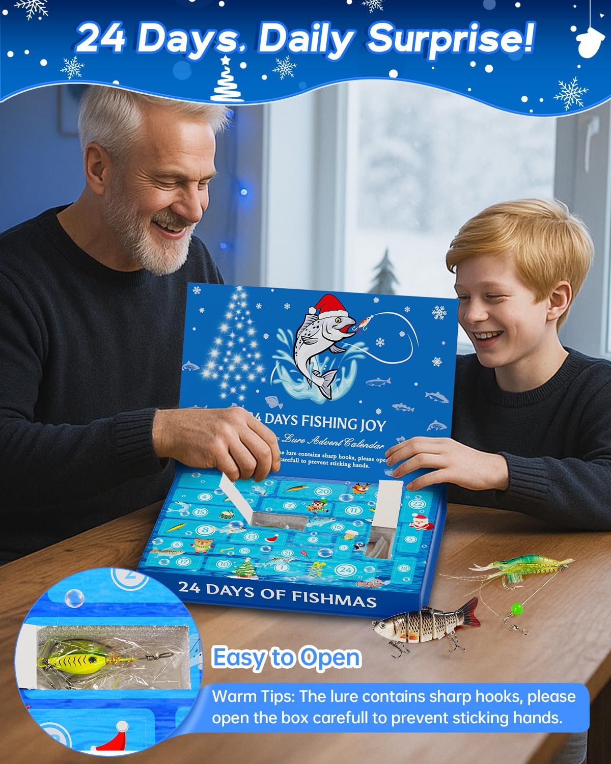 **Regine Switzerland Fishing Lure Advent Calendar 2025 - 24 Days of Christmas Surprises for Men & Teens**
