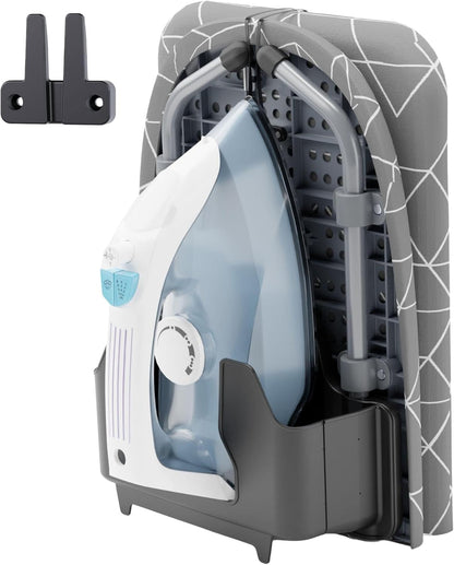 XABITAT Table Top Ironing Board - Portable Space-Saving Mini Board with Wall Mount | Gray