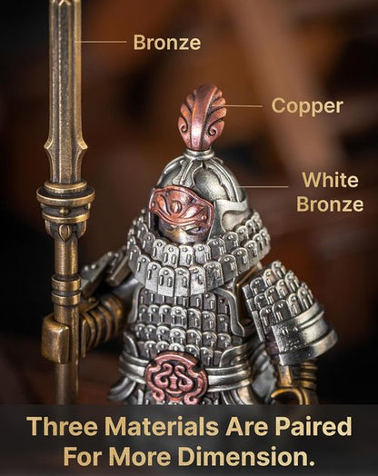 COPPERTIST.WU Jin Iron Soldier Figurine - Unique Home Decor Ornament for Living Room & Office