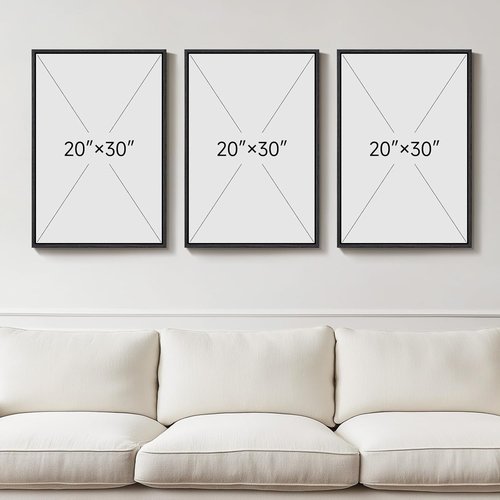 Framed 3D Textured Blue and White Abstract Wall Art by [Brand Name] - Modern 3 Piece Set for Living Room, Bedroom, Office | 20x30 In