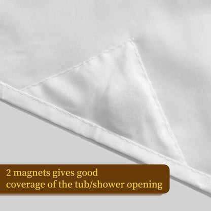 Barossa Design 2-Pack Fabric Shower Curtain Liners Lightweight - White Cloth Shower Liners with Magnets, Washable & Water Repellent, 12 Button Holes, Hotel Quality - 71" W x 72" L, White