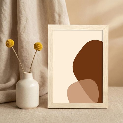 LaVie Home 5x7 Picture Frame for Wall Display, 5x7 Oak Picture Frame with HD Plexiglas, 5 x 7 Poster Frame 1 Pack, Display Frame for Vertical or Horizontal, Classic Collection