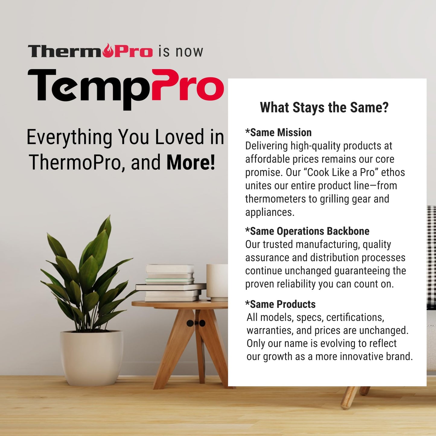 TempPro Indoor Outdoor Thermometer Wireless 500FT, Outside Greenhouse Thermometer with Temperature Sensor, Temperature Monitor for Patio Reptile House Home Baby Room (Previously ThermoPro)