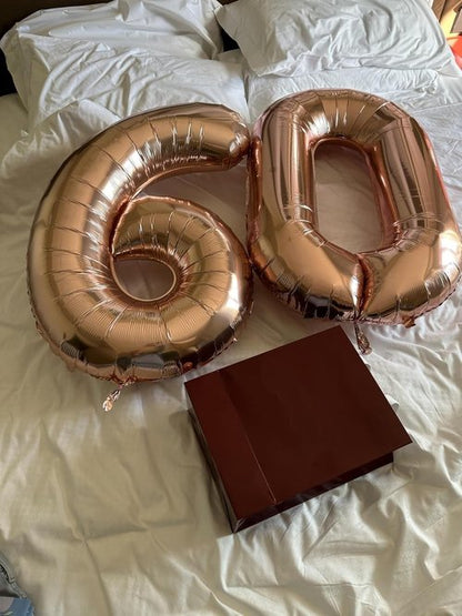 60th Birthday Decorations by [Brand Name] - Rose Gold Party Supplies with Big Number 60 Balloons