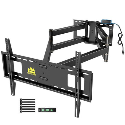 FORGING MOUNT Long Reach TV Wall Bracket Mount Swivel Tilt Full Motion TV Bracket 43 inch Articulating Arm Wall Mount,Fits 50 to 100 Inch Flat/Curve TVs,Holds 198LBS,VESA 800x600mm