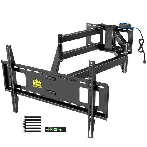 FORGING MOUNT Long Reach TV Wall Bracket Mount Swivel Tilt Full Motion TV Bracket 43 inch Articulating Arm Wall Mount,Fits 50 to 100 Inch Flat/Curve TVs,Holds 198LBS,VESA 800x600mm