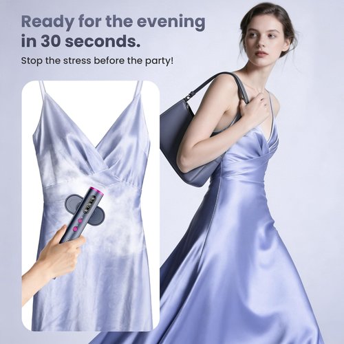 Travel Steamer for Clothes,100-220V Portable Iron,15s Heat Up,Steamer ＆ Iron 2 In 1, Travel Size,Large Ceramic Heat Panel