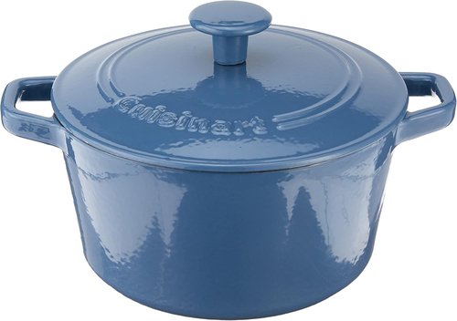 Cuisinart 3 Qt Enameled Casserole - Covered Design in Provencial Blue for Stylish Cooking