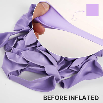 PartyWoo Lavender Balloons - 140-Piece Pastel Purple Balloon Arch Kit for Baby Showers & Parties