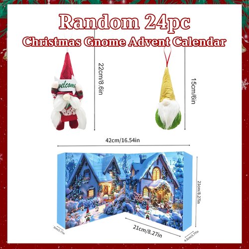 Gnomes Christmas Advent Calendar 2025 - 24-Day Collectible Gnome Figures & Decorations
