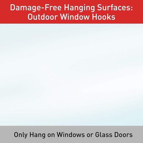 Command Outdoor Mounting Strips - 4 Medium & 2 Large Clear Strips for Easy Installation