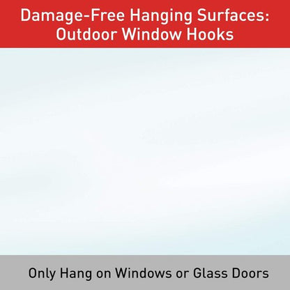 Command Outdoor Mounting Strips - 4 Medium & 2 Large Clear Strips for Easy Installation